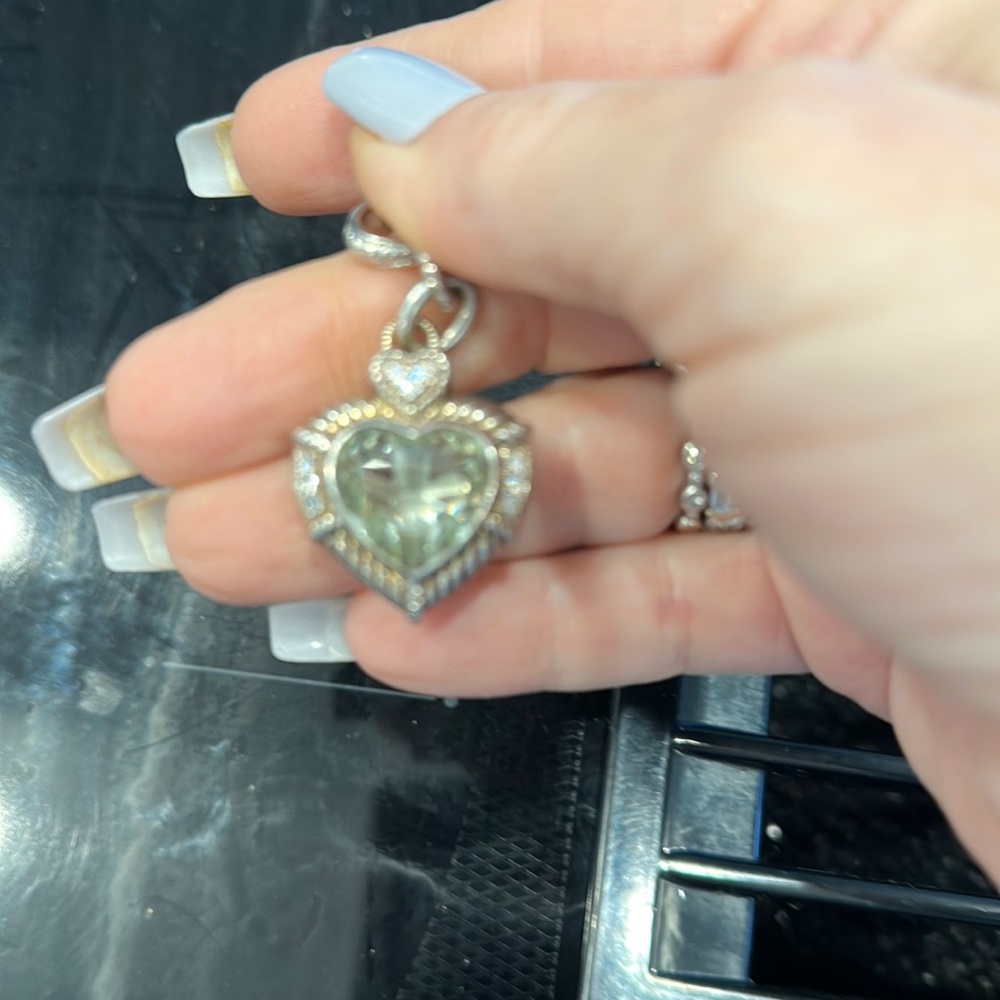 Judith Ripka Pendant ClearHeart-  925.